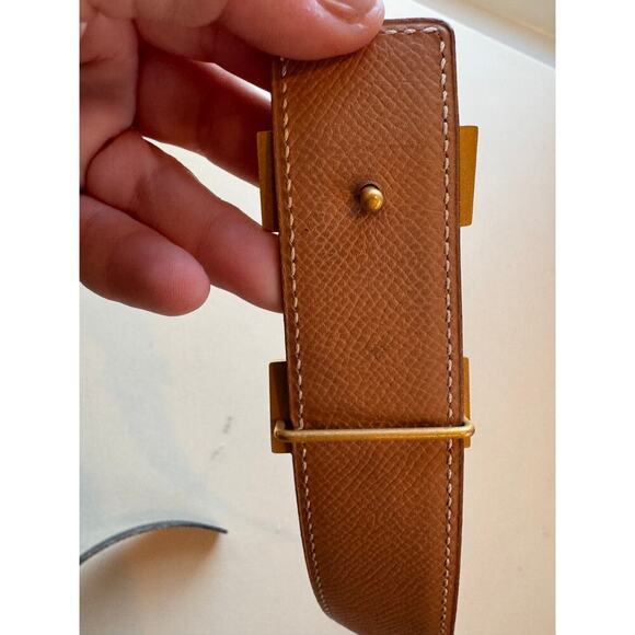 Hermes H Constance Black Brown Leather Belt GHW 65 cm 25.5" XSmall XS CoA - Picture 4 of 9